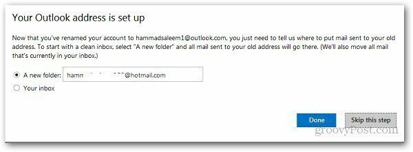 Pervardykite „Hotmail“ adresą 6
