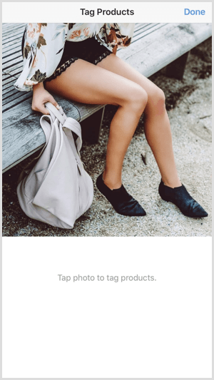 „Instagram“ pirktiniai „tag“ produktai palieskite vietą