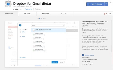 „Gmail“ „dropbox“