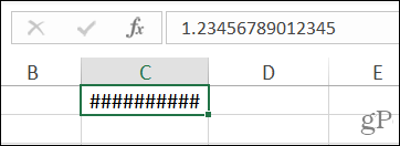 Skaičių simboliai programoje „Excel“