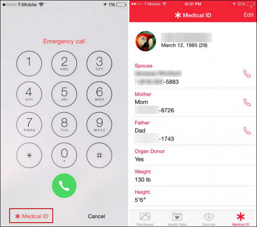 „iOS 8“ patarimas: naudokite savo telefoną kaip medicinos ID
