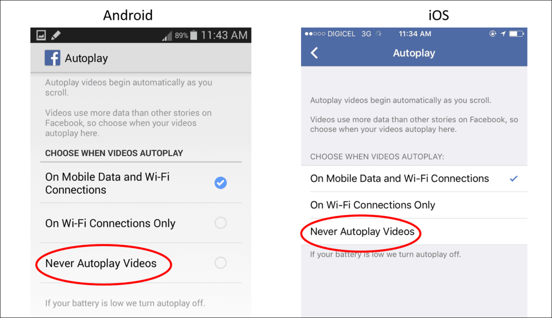 Išsaugokite duomenis automatiškai paleisdami vaizdo įrašus mobiliuosiuose įrenginiuose