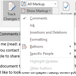 „Microsoft Word Word“ komentarai tik jokių takelių nekeičiami