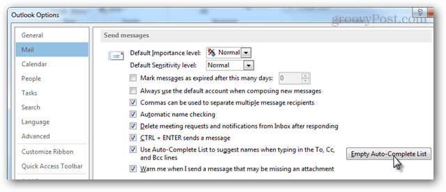 Kaip išvalyti „Outlook 2013“ automatinį užbaigimą