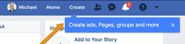 Panašu, kad „Facebook“ viršutinėje naršymo juostoje išvedė naują meniu mygtuką, kuris leidžia vartotojams greitai ir lengvai sukurti puslapį, skelbimą, grupę ir dar daugiau.