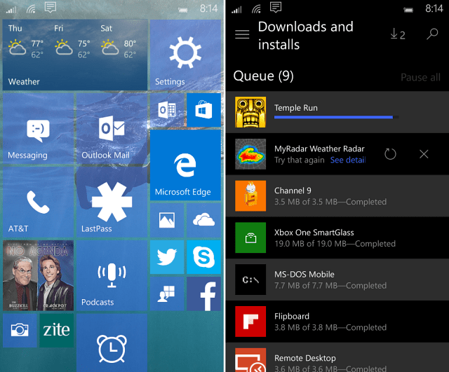 „Windows 10 Mobile Build 10149“ vizualus naujų funkcijų turas