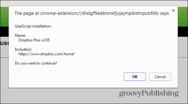 „Dropbox“ medžio struktūra „Chrome“ diegimo scenarijus