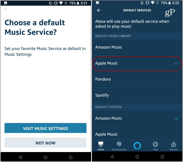 Nustatyti numatytąją „Apple“ muzikos muziką „Alexa“