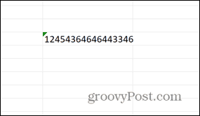 „Excel“ ilgas skaičius su paslėptu apostrofu