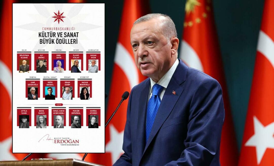 Prezidentas Erdoganas pasidalijo „2023 m. Prezidento kultūros ir meno didžiojo prizo“ laureatais