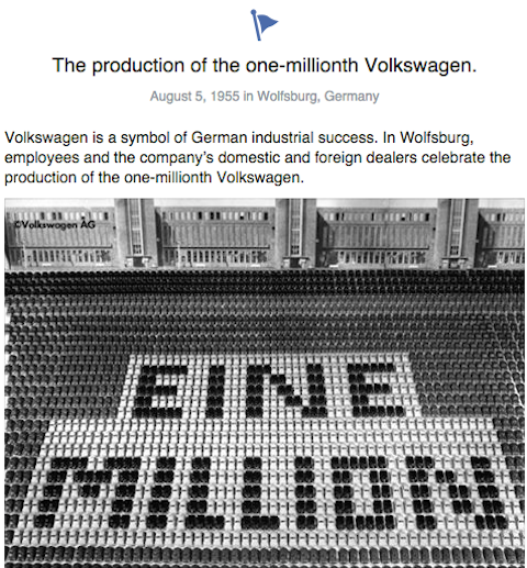 „Volkswagen“ istorijos vaizdas