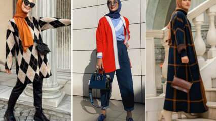 Kardiganų modeliai 2020–2021 m. Hijab! Kaip derinami megztiniai?