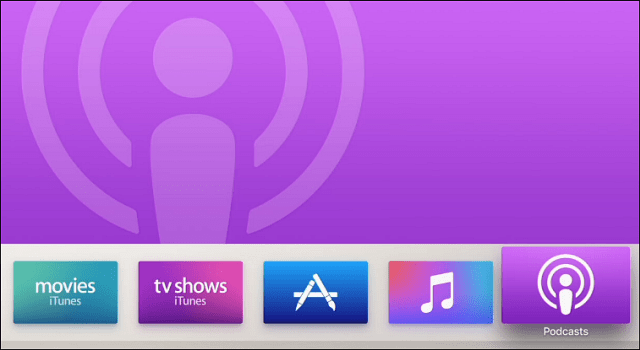 Podcast'ai Naujas „Apple TV“