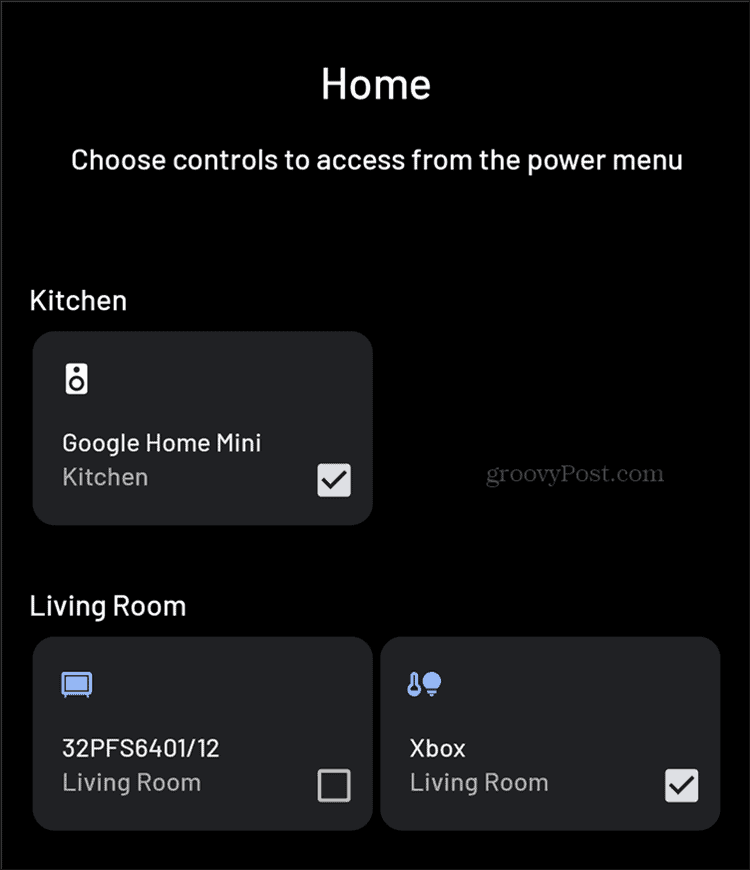 „Android Smart Home“ valdo pridėjimo meniu