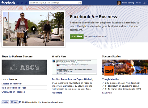 „Facebook“ verslui puslapis