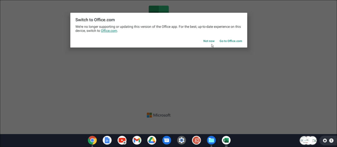 „Android Office“ programa „Chromebook“ nepalaikoma
