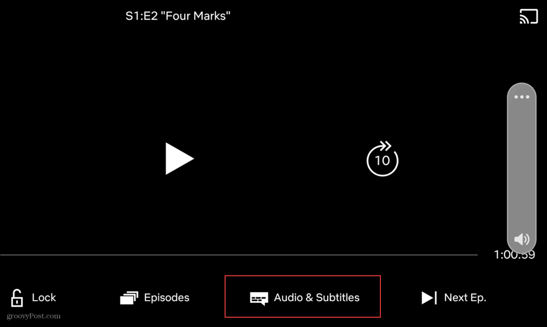 garso ir subtitrai Netflix mobiliesiems