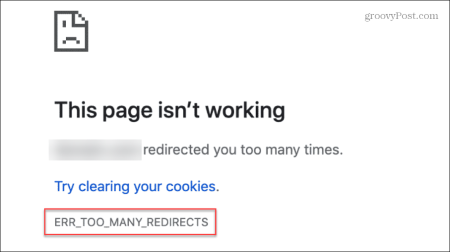 „Google Chrome“ err_too_many_redirects