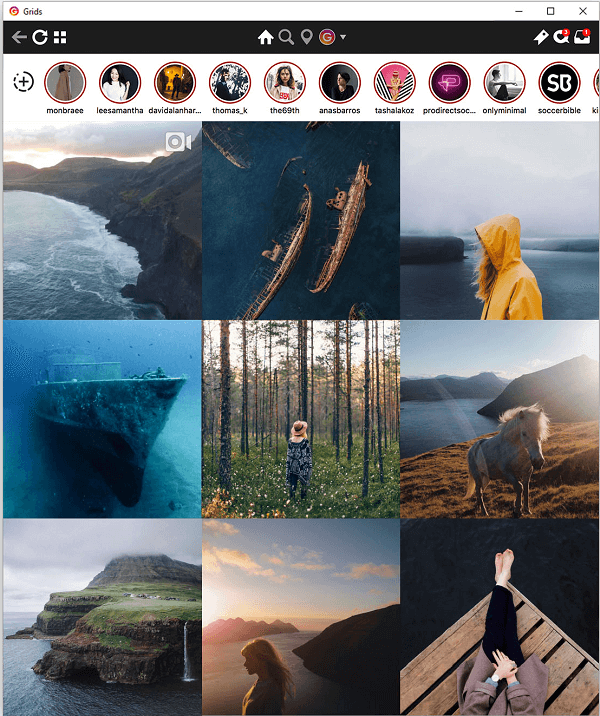 Tinkleliai atspindi „Instagram“ patirtį iš jūsų telefono ir apima galimybę peržiūrėti istorijas darbalaukyje.