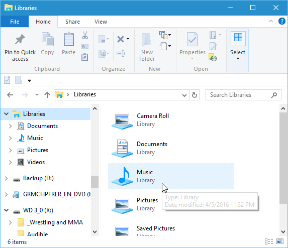 „Windows 10“ patarimas: nustatykite, kad bibliotekos būtų rodomos „File Explorer“