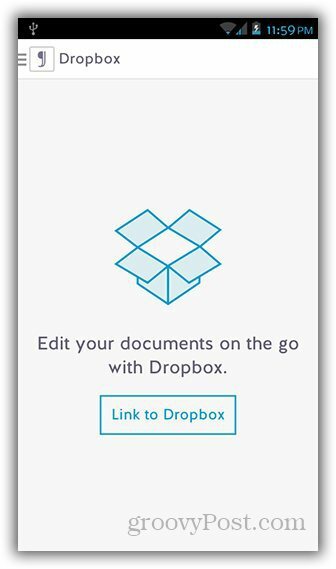 Sukurkite ir sinchronizuokite teksto failus naudodami „Dropbox“ „Android“