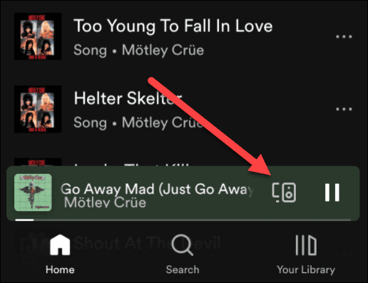 Spotify Connect mygtukas
