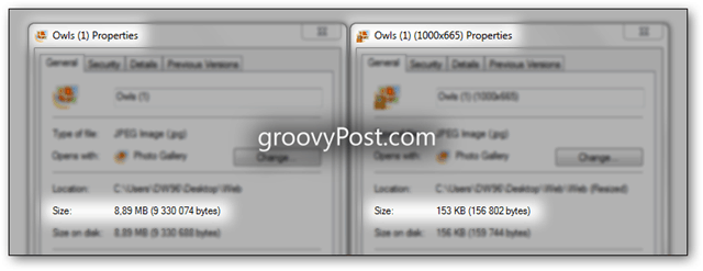 nuotraukos pakeitus dydį mokymo programa „Windows Live“ fotogalerija dydžio palyginimas gigabaitai megabaitai kilobaitai baitai gb mb kb b