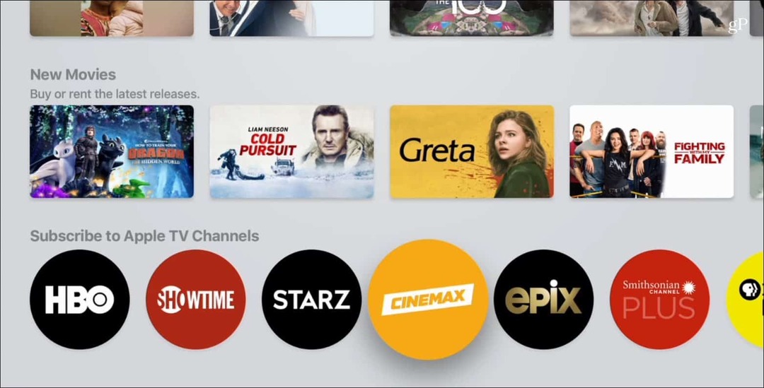 „Apple TV Premium“ kanalai