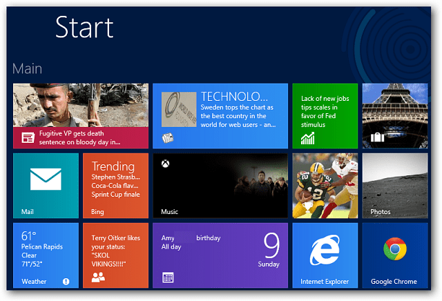 Išjunkite „Windows 8 Live Plytelių pranešimus“