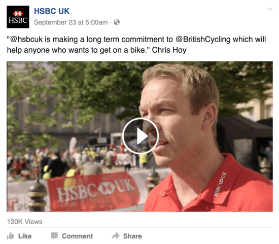 hsbc facebook video