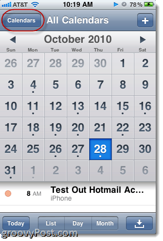 „Hotmail“ „iPhone“ kalendorius