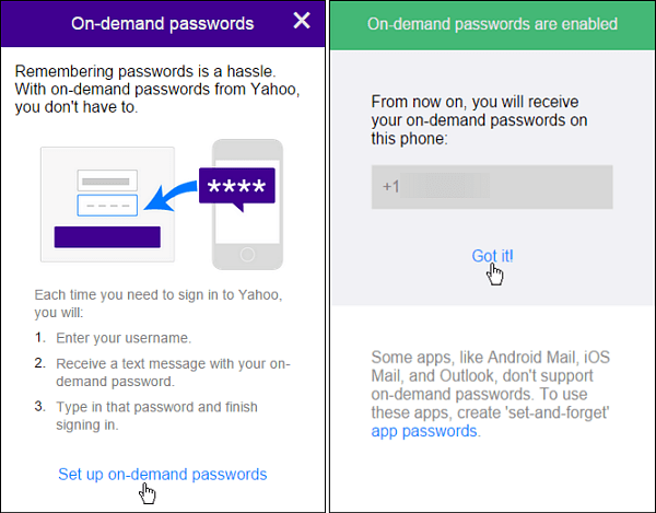„Yahoo“ slaptažodžiai