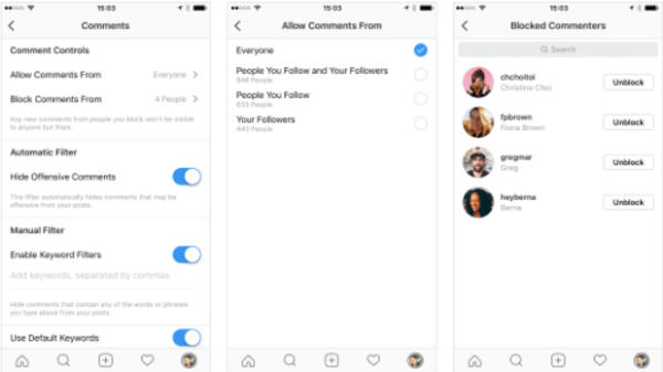 „Instagram“ prideda naujų funkcijų, leidžiančių vartotojams kontroliuoti, kas gali komentuoti jūsų įrašus.