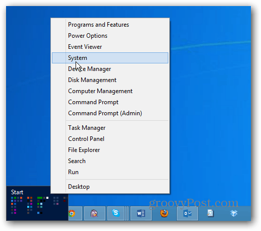 „Windows 8 Power User“ meniu