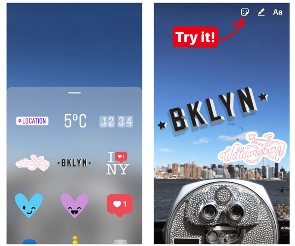 „Instagram“ išleido ankstyvąją „Geostickers“ versiją „Instagram Stories“ Niujorke ir Džakartoje. 