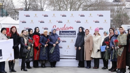 „AK Party Istanbul“ moterų skyriai vyksta Sevdamo Stambulo eitynėse!