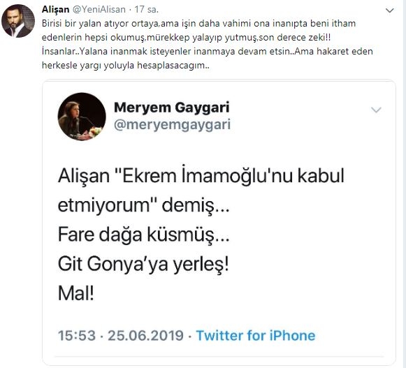 Griežta Alişano reakcija: Aš juos visus pasiųsiu į teismų sistemą