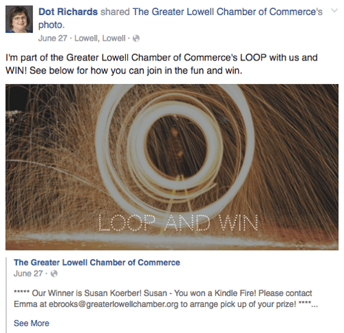 reklamuoti „Facebook loop“ dovaną profilyje