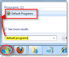 pakeisti numatytąsias programas, naudojamas "Windows 7"