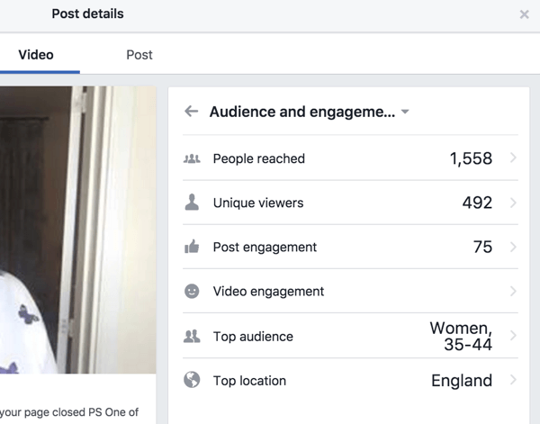 „Facebook“ rodo atskirą įrašo ir vaizdo įrašo įtraukimo statistiką.