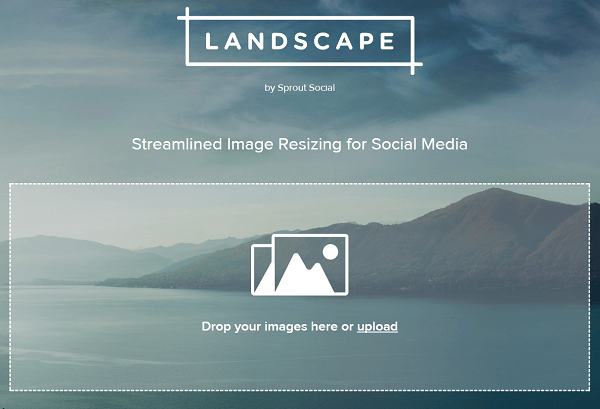 Apkarpykite ir pakeiskite vaizdų dydį naudodami „Landscape“, naudodami „Sprout Social“.