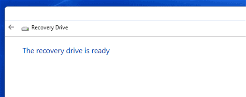 Atkūrimo diskas baigė „Windows 11“.