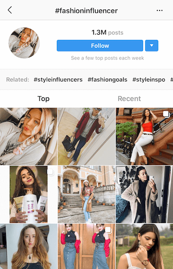 „Instagram“ „hashtag“ ieškokite potencialių įtaką darančių partnerių