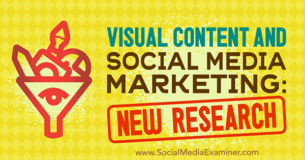 Vizualinio turinio ir socialinės žiniasklaidos rinkodara: naujas Michelle Krasniak tyrimas apie socialinės žiniasklaidos egzaminuotoją.