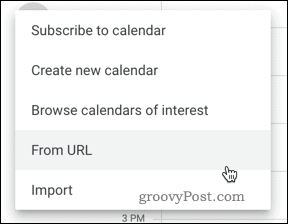 Kalendoriaus pridėjimas pagal URL „Google“ kalendoriuje