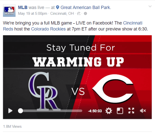 „Facebook“ bendradarbiauja su „Major League Baseball“ dėl naujo tiesioginio srauto susitarimo.