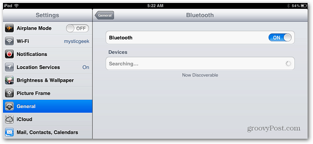 Prijunkite „Bluetooth“ klaviatūrą prie „iPad“
