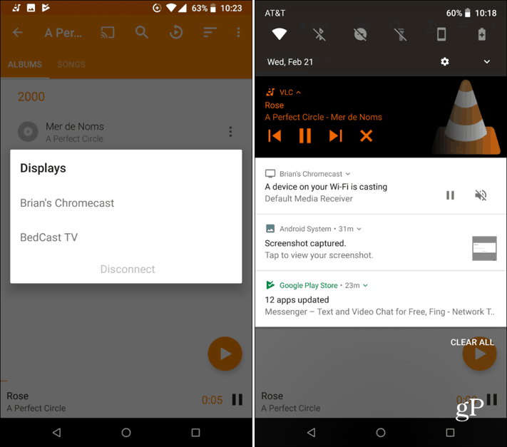 „Android VLC Chromecast“ palaikymas