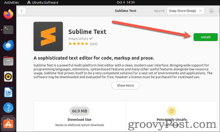 Įdiekite „Sublime Text“ Ubuntu