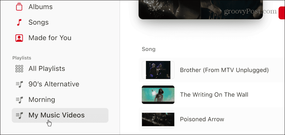 „Apple Music“ vaizdo įrašų grojaraščiai